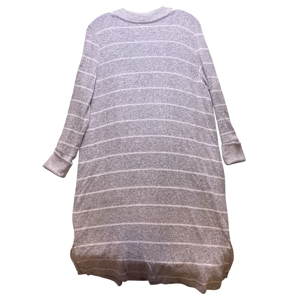 Market & Spruce Sweater Womens Large Striped Open Front Cardigan Rayon Cosy Soft